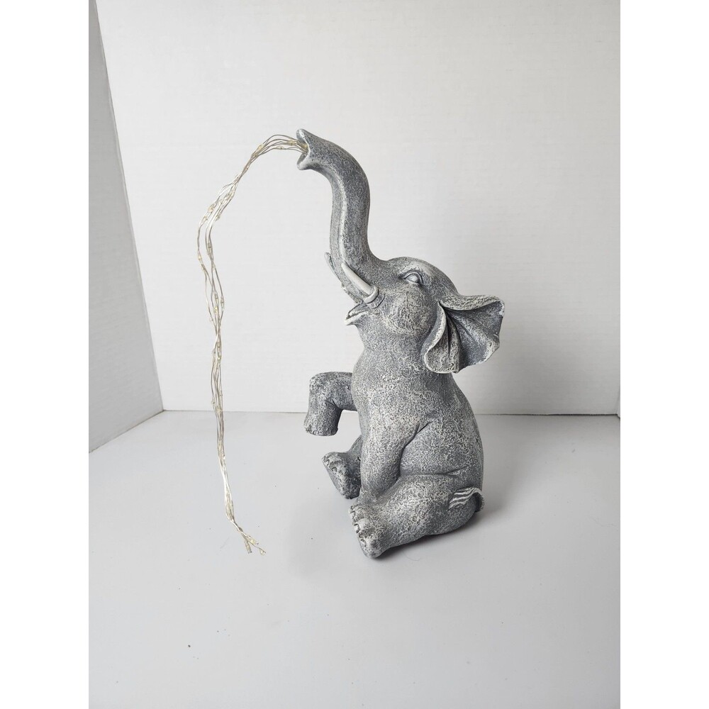 Solar Elephant Statue Outdoor - Lucky Elephant Sculpture Garden Decor